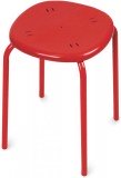 Табурет с пластмассовым сиденьем ТП02, красный