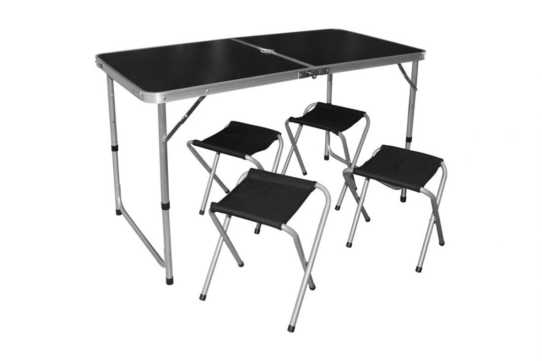 Стол 4 заказать. Набор "пикник" стол складной + 4 стула cho-150-e синий. Набор складной (стол и четыре стула в чехле) Ecos td-09. Стол складной + 4 стула пикник СНО-150-Е черный (990992). Стол складной ССТ-5 металлик nksst5/met.